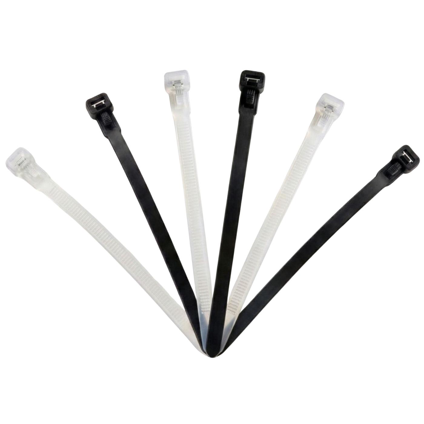 100 Stück Kabelbinder Von BM GROUP | 390 Mm Lang, 4,8 Mm Breit – Schwarz, Bis 105 Mm Durchmesser, Polyamid