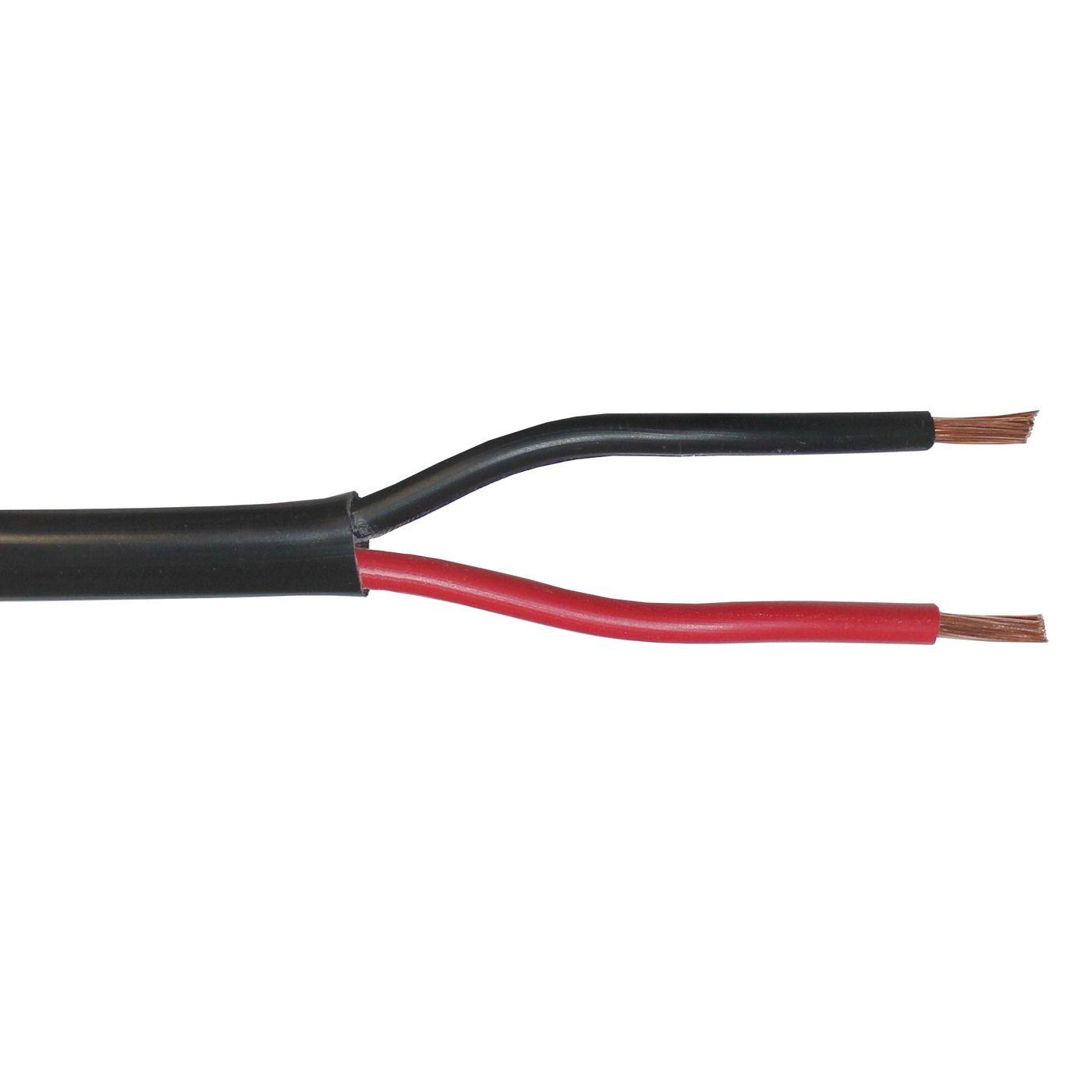 AUPROTEC KFZ Kabel 2x2,5 mm² 1m rund FLRYY I Rundkabel Fahrzeugkabel/ Fahrzeugleitung Verschiedene Anwendungen I 2 poliges Kabel für Anhänger geeignet