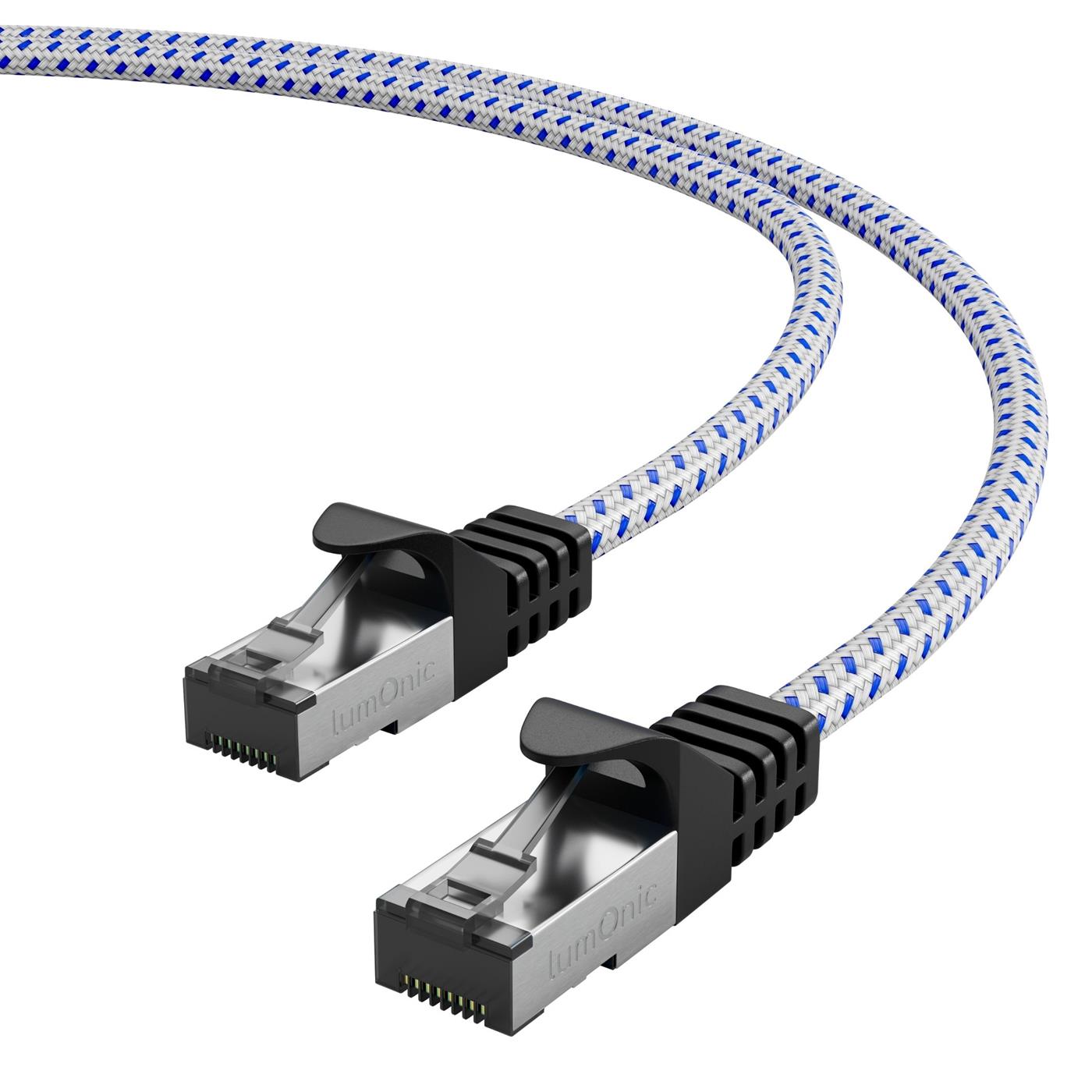 1m CAT7 Patchkabel S/FTP RJ45 Premium Nylon Optik Ethernet LAN Netzwerkkabel - Picture 7 of 7
