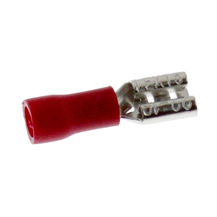 teilisoliert Kabelschuh Steckverbind 25 Flachstecker rot 0,5-1,5 mm² 0,8x4,8 