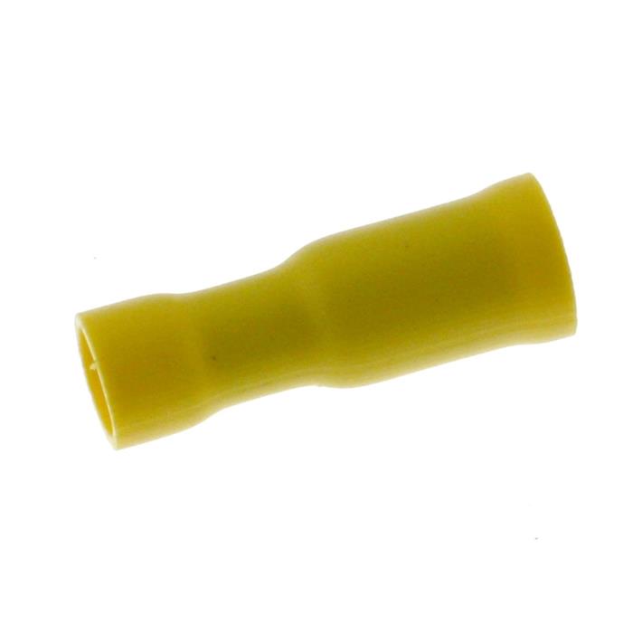 25x Round plug-in sleeve partially insulated 4-6mm² Yellow for round plugs Brass - Picture 3 of 3