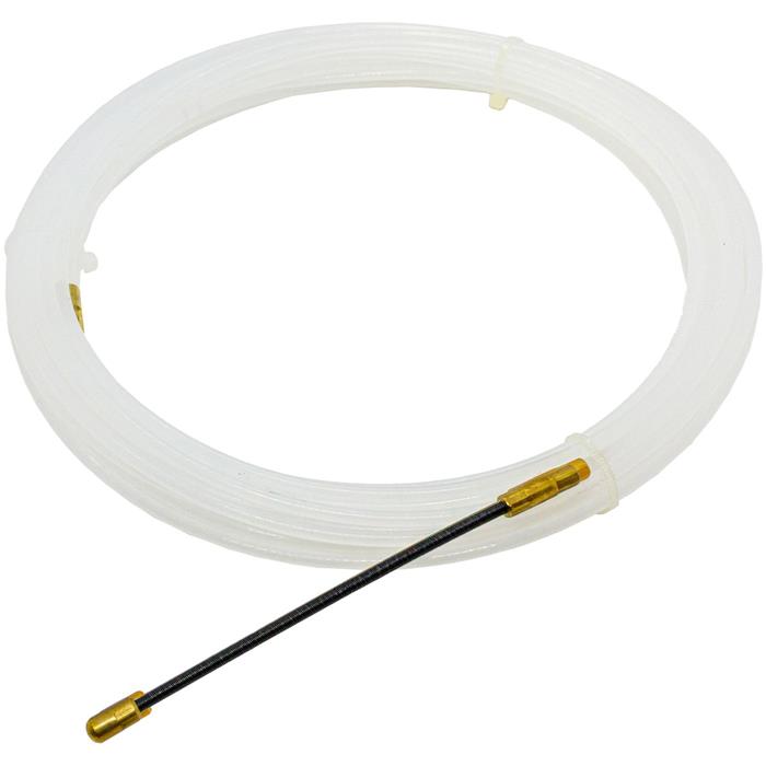 DE Draht Kabel Fiberglas Kabelzieher 5-25M 4mm Einziehspirale Einziehband Hilfe 