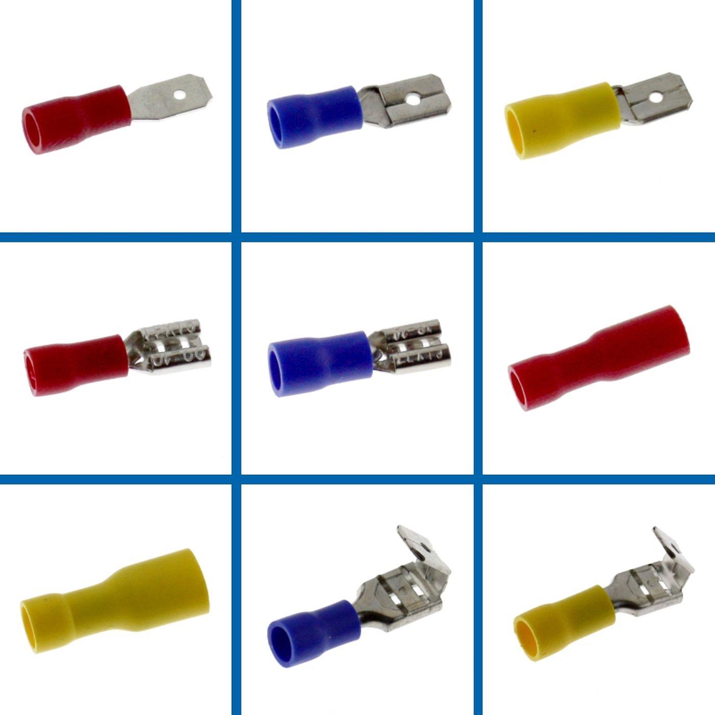 Flachsteckhülse mit Rast 9,5mm 4,0-6,0qmm, Unisolierte  Flachsteckverbindung, Kabelschuhe und Steckverbindungen
