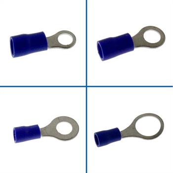 10 X Fork cable lugs 1,5-2,5mm² m4 Blue