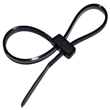 100x Cable tie Double head 300 x 4,8mm Black 22kg PA6.6 Polyamide ...